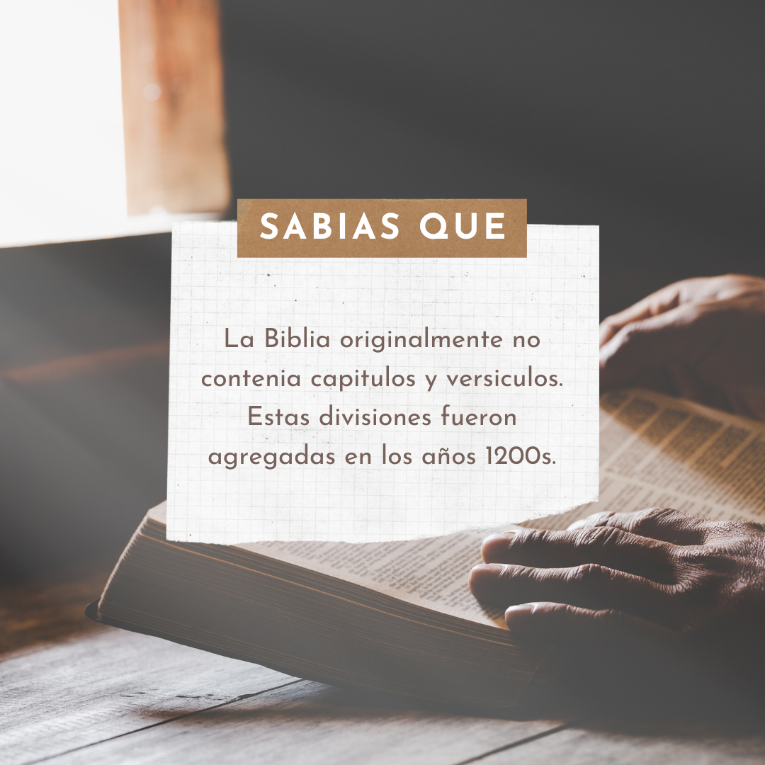 Una Biblia sin capitulos?